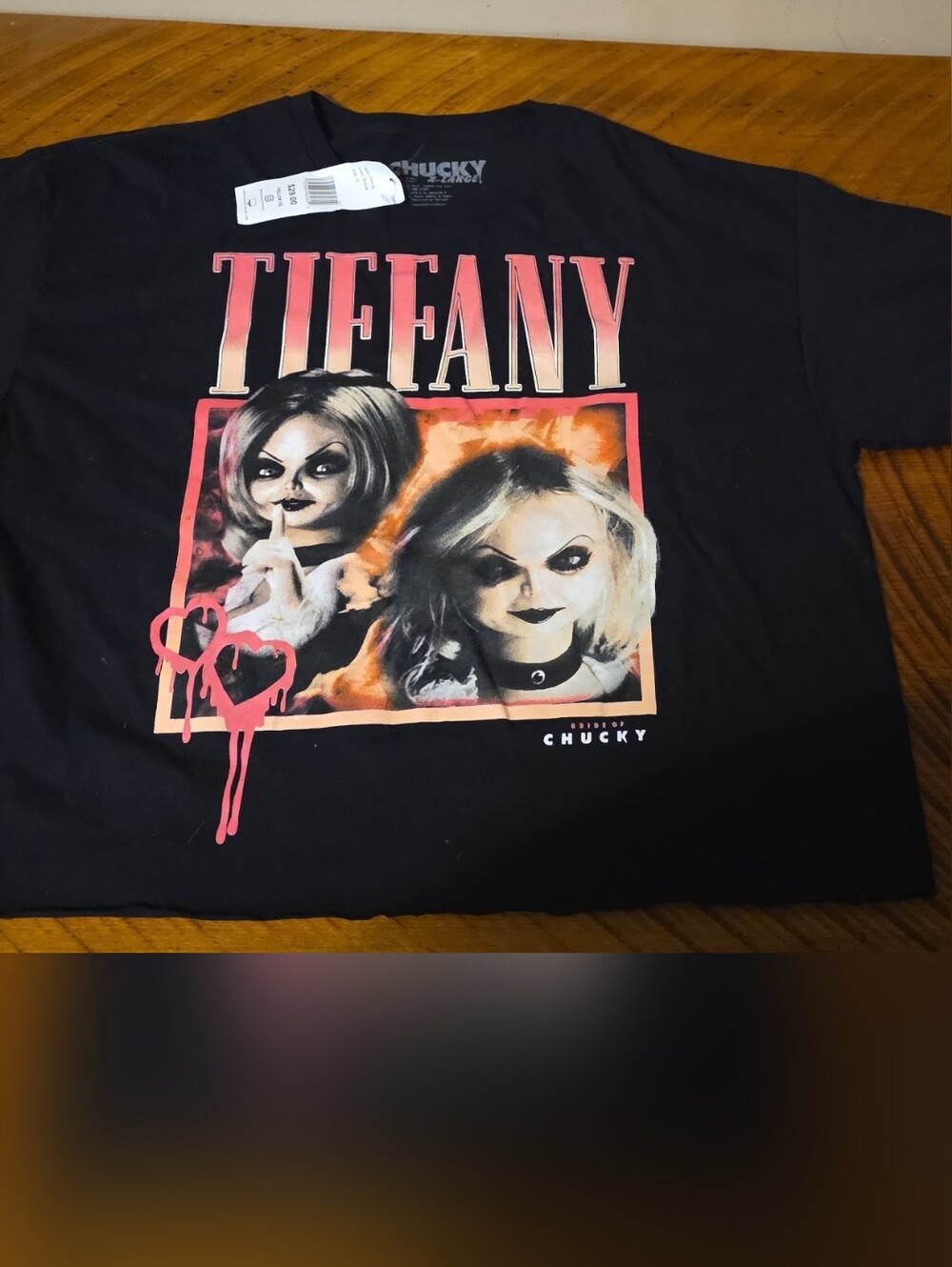 Reason Tiffany Graphic Tee - Black with Pink & Orange Print